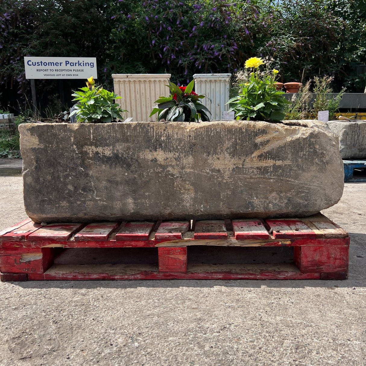 Reclaimed Stone Trough / Planter - No. 8 - Reclaimed Brick Company