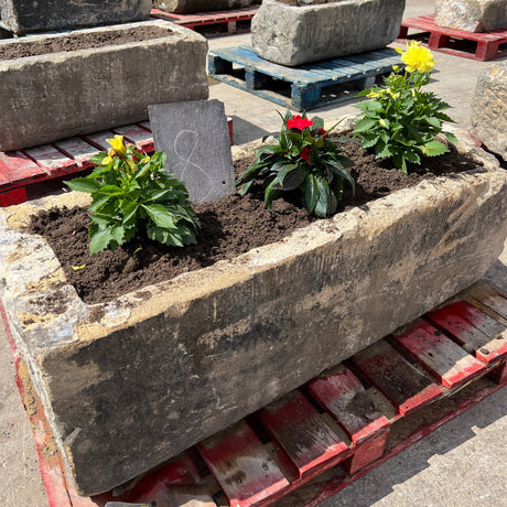 Reclaimed Stone Trough / Planter - No. 8 - Reclaimed Brick Company