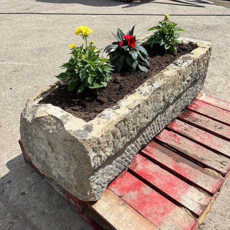 Reclaimed Stone Trough / Planter - No. 8 - Reclaimed Brick Company