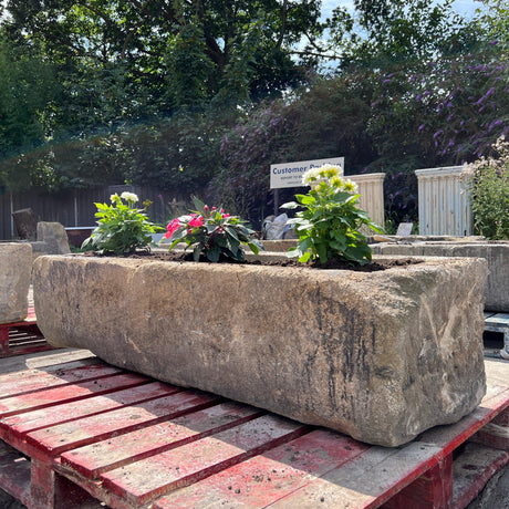 Reclaimed Stone Trough / Planter - No.9 - Reclaimed Brick Company