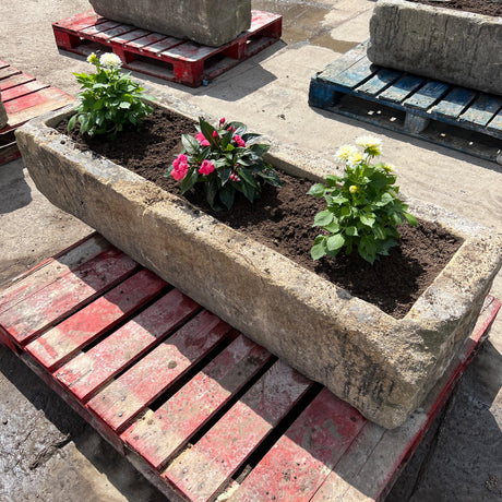 Reclaimed Stone Trough / Planter - No.9 - Reclaimed Brick Company