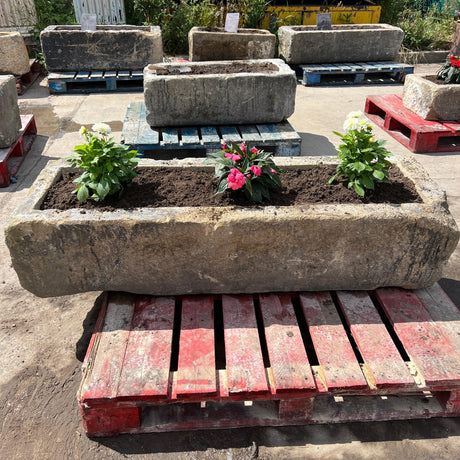 Reclaimed Stone Trough / Planter - No.9 - Reclaimed Brick Company