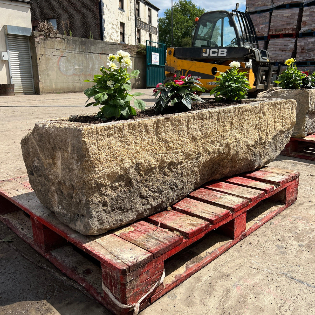 Reclaimed Stone Trough / Planter - No.9 - Reclaimed Brick Company