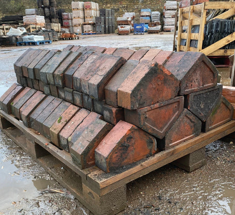 Reclaimed Triangle Wall Coping Bricks - Batch of 59