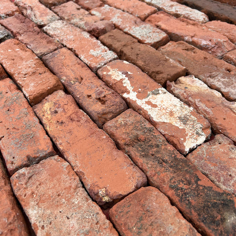 Reclaimed Tudor Handmade Brick Slip / Tile - Cut From Real Reclaimed Bricks - Reclaimed Brick Company