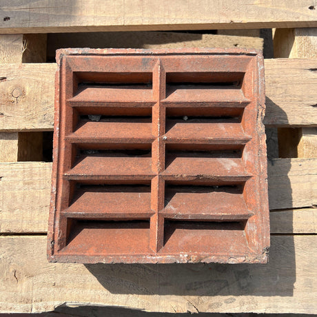 Reclaimed Victorian Imperial Orange Clay Double Air Brick Vent - 10 Hole - Reclaimed Brick Company