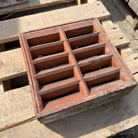 Reclaimed Victorian Imperial Orange Clay Double Air Brick Vent - 10 Holes - Reclaimed Brick Company