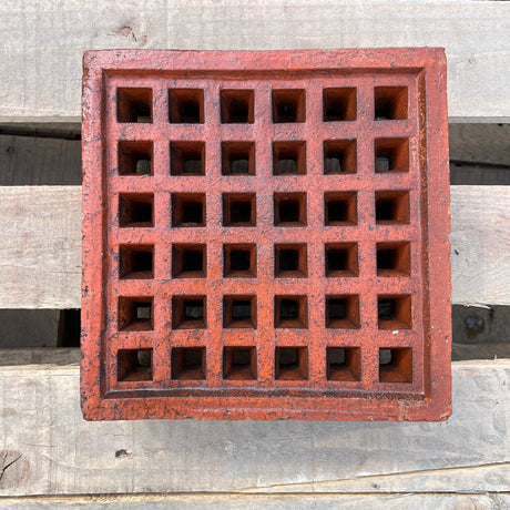 Reclaimed Victorian Imperial Red Clay Double Air Brick Vent - 36 Hole - Reclaimed Brick Company