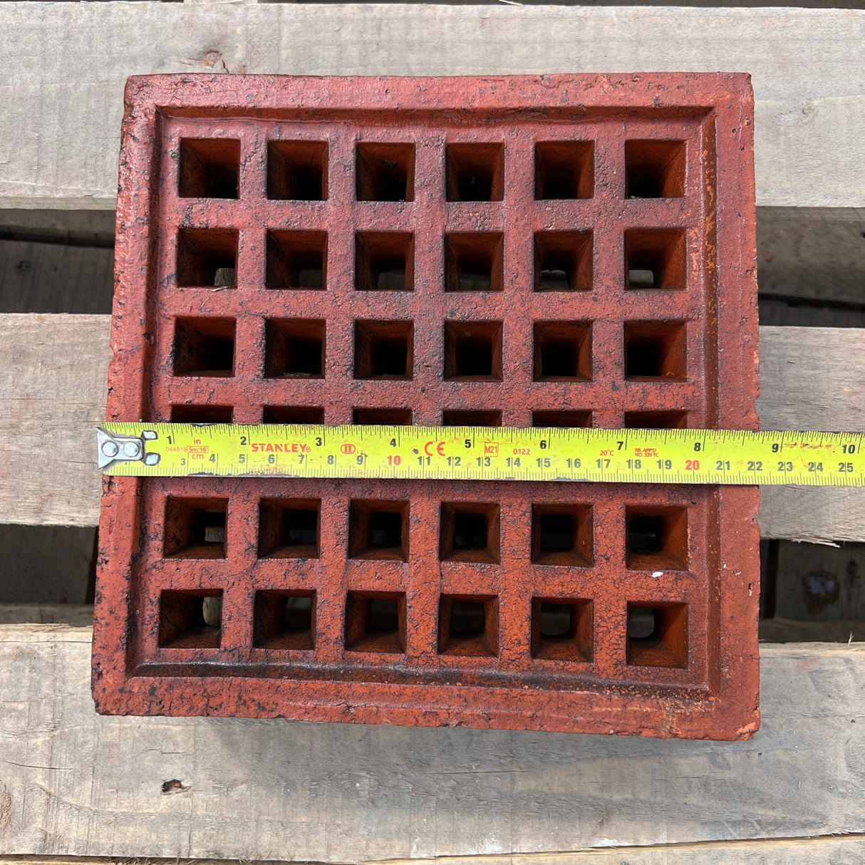 Reclaimed Red Clay Double Air Brick Vent - 36 Hole - Reclaimed Brick Company