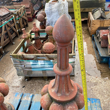 Reclaimed Victorian Tall Clay Spike Finial (Set of 2) - Reclaimed Brick Company