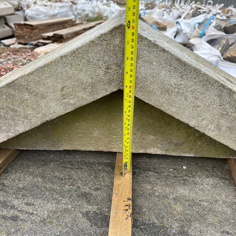 Fence Stone Wall Coping with Triangular Apex Piece - Reclaimed Brick Company