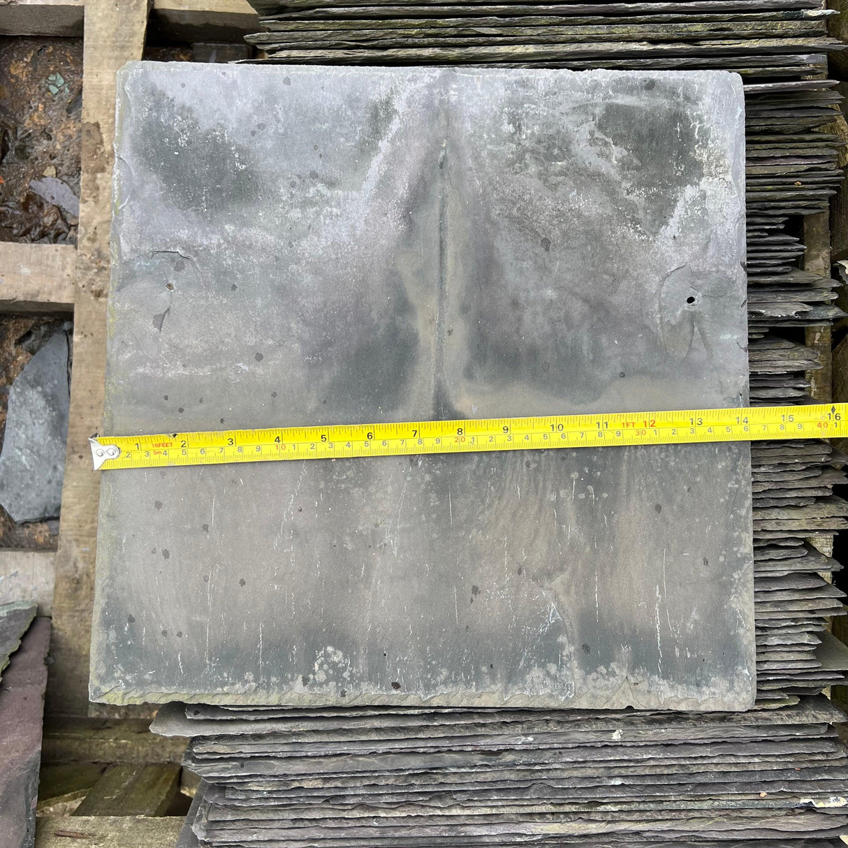 Reclaimed Welsh Blue 14” x 14” Roofing Slate - Each - Reclaimed Brick Company