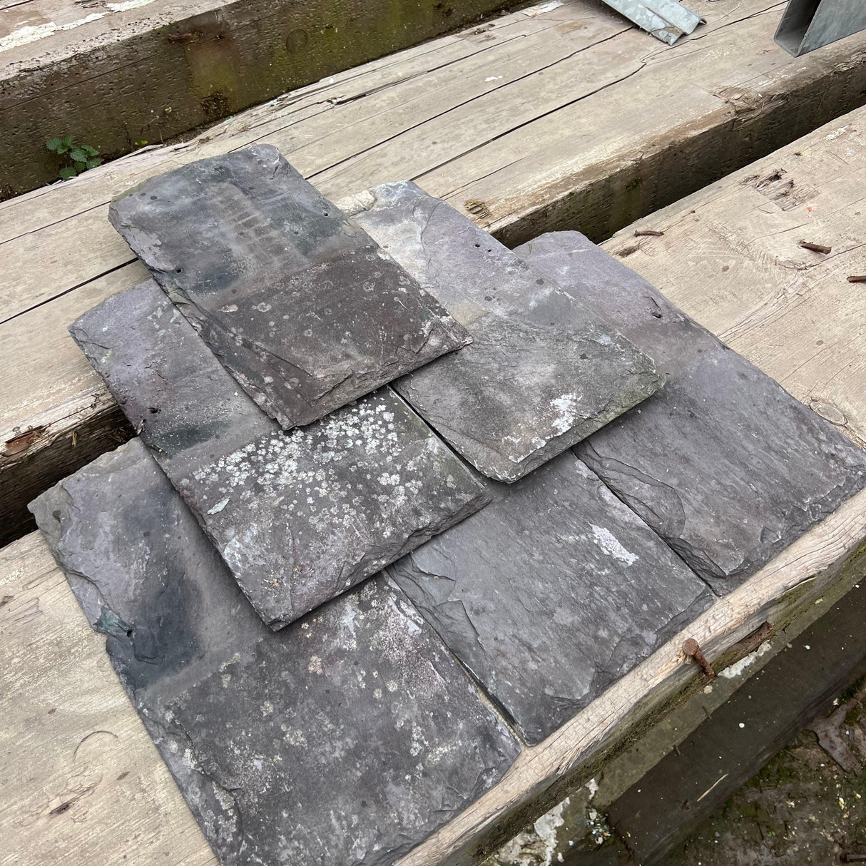 Reclaimed Welsh Blue 14” x 7” Roofing Slate - Each - Reclaimed Brick Company