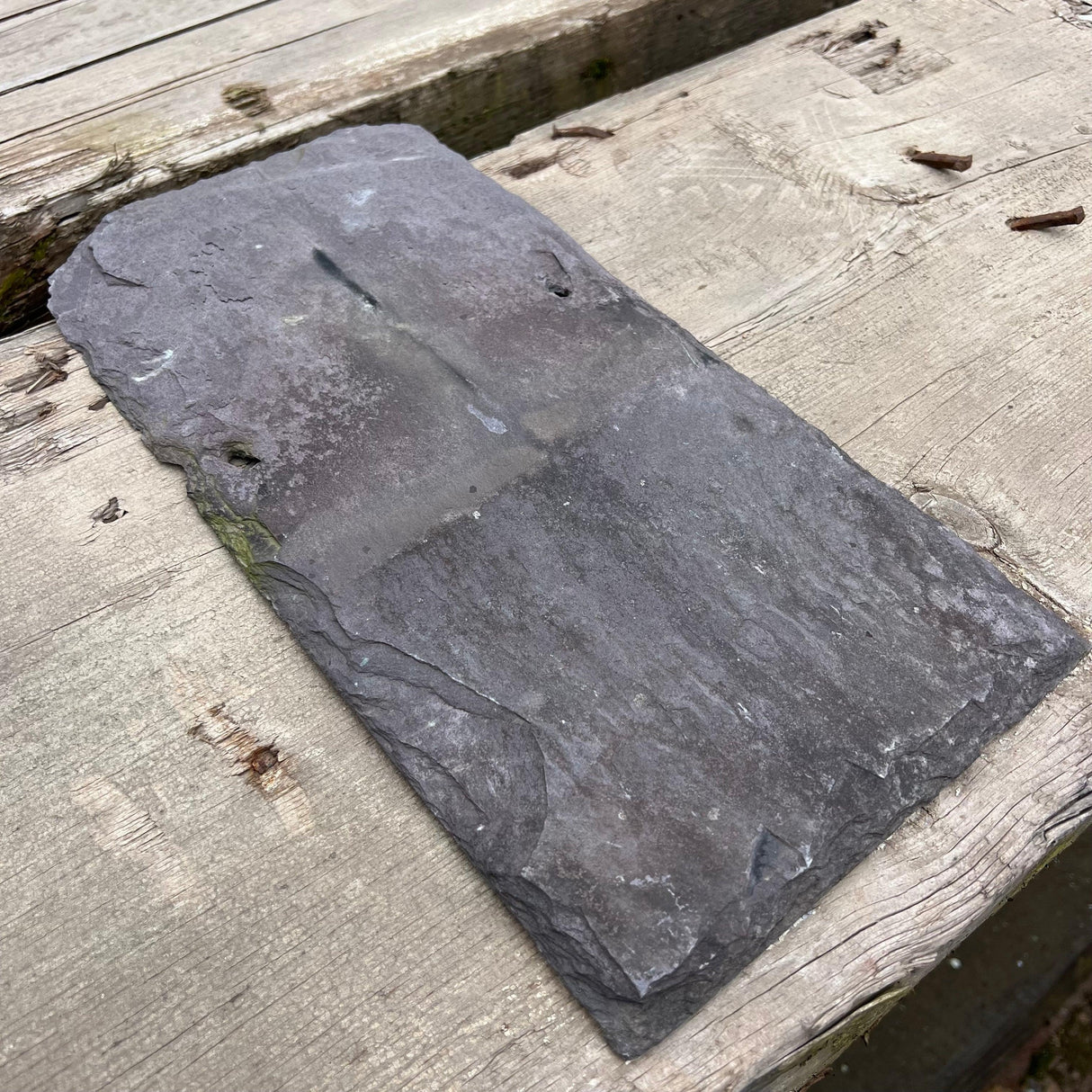 Reclaimed Welsh Blue 14” x 7” Roofing Slate - Each - Reclaimed Brick Company