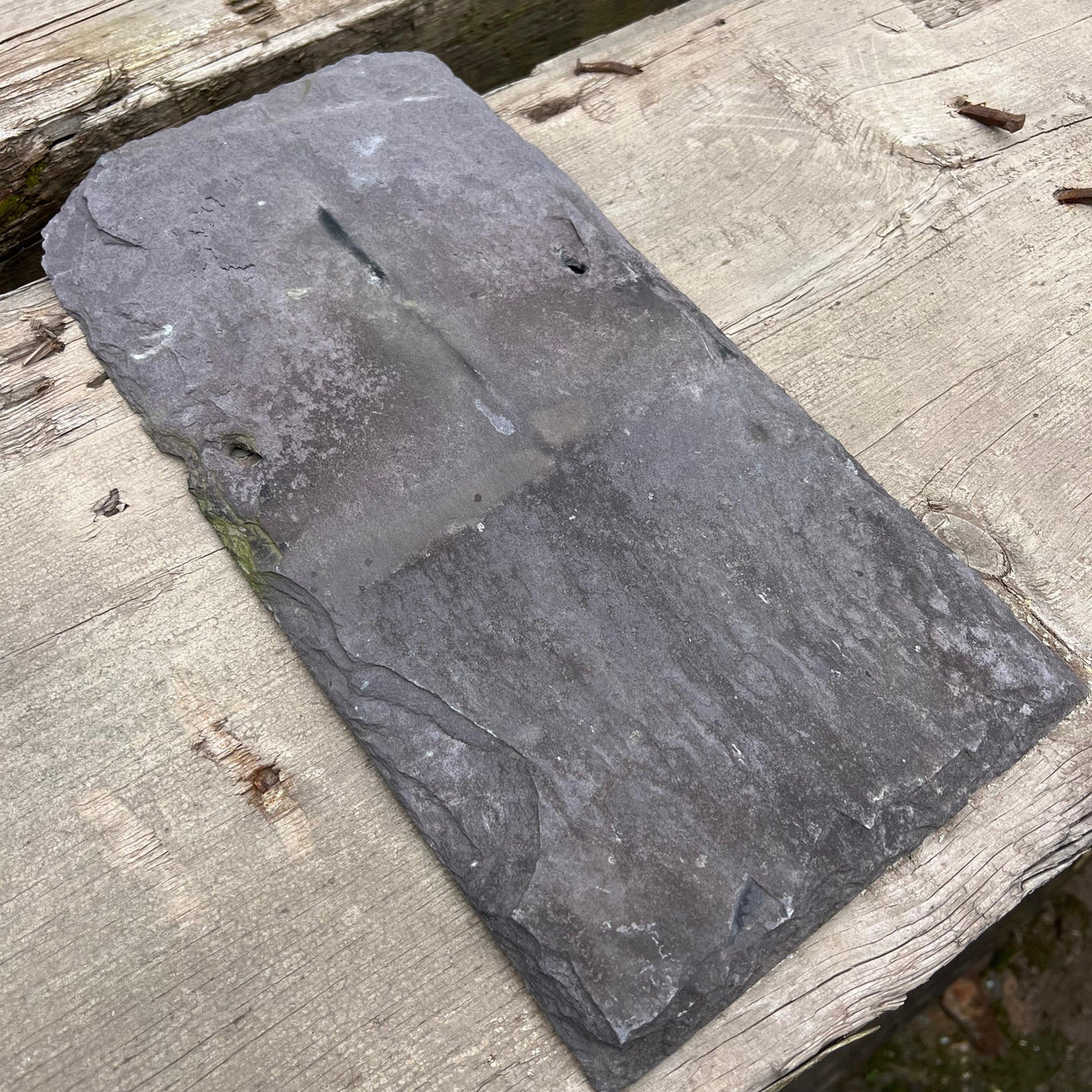 Reclaimed Welsh Blue 14” x 7” Roofing Slate - Each - Reclaimed Brick Company