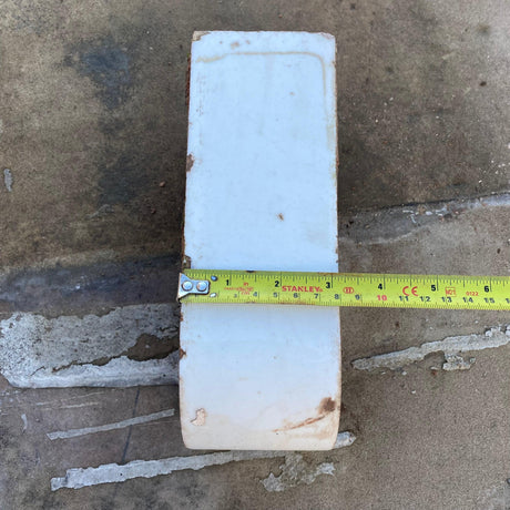 Reclaimed White Glazed Bullnose Tile Brick - Reclaimed Brick Company