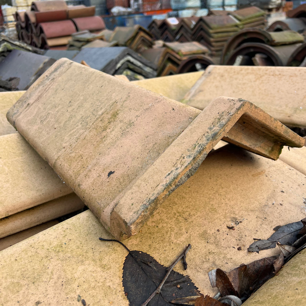 Reclaimed Yellow Buff Triangle Ridge Tile - Job Lot of 13 – Reclaimed ...