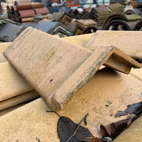 Reclaimed Yellow Buff Triangle Ridge Tile - Job Lot of 70 - Reclaimed Brick Company