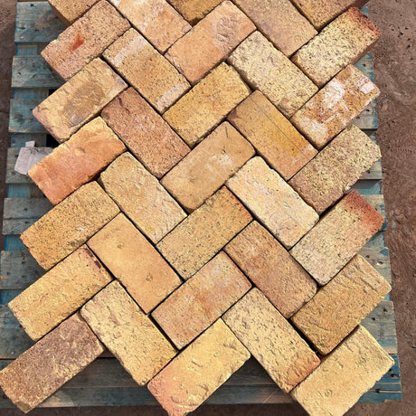 Reclaimed Yellow Clay Paving Bricks | Pack of 250 Bricks | Free Delivery - Reclaimed Brick Company