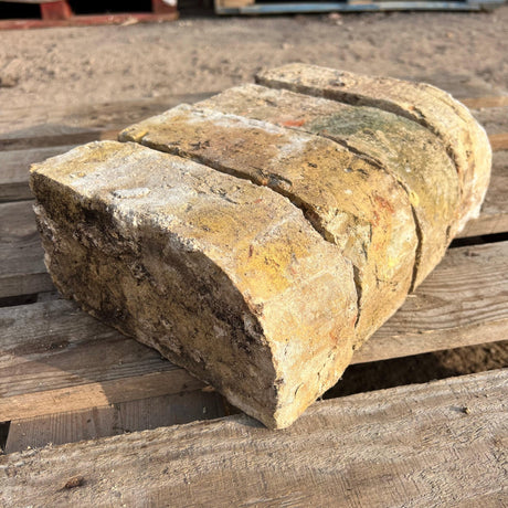 Reclaimed Yellow Handmade Single Bullnose Bricks - Reclaimed Brick Company