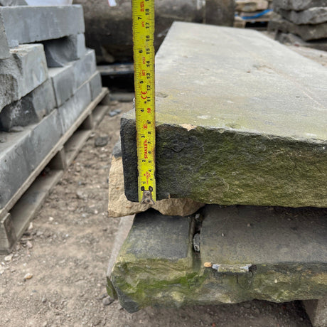 Reclaimed Yorkshire Stone Angled Wall Coping - Batch of 6 Linear Meters - Reclaimed Brick Company