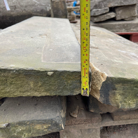 Reclaimed Yorkshire Stone Angled Wall Coping - Batch of 6 Linear Meters - Reclaimed Brick Company