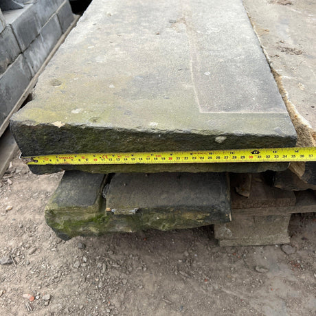 Reclaimed Yorkshire Stone Angled Wall Coping - Batch of 6 Linear Meters - Reclaimed Brick Company