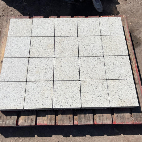 New Tobermore 195x195x50 Polished Silver Concrete Paving Slabs - Reclaimed Brick Company