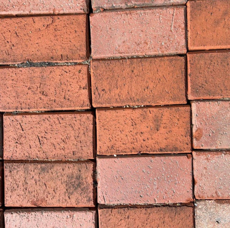 Used Red Clay Block Paving Pavers - 200mm x 100mm - Reclaimed Brick Company