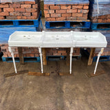 Vintage Triple Sink with Cast Iron Stand - Reclaimed Brick Company