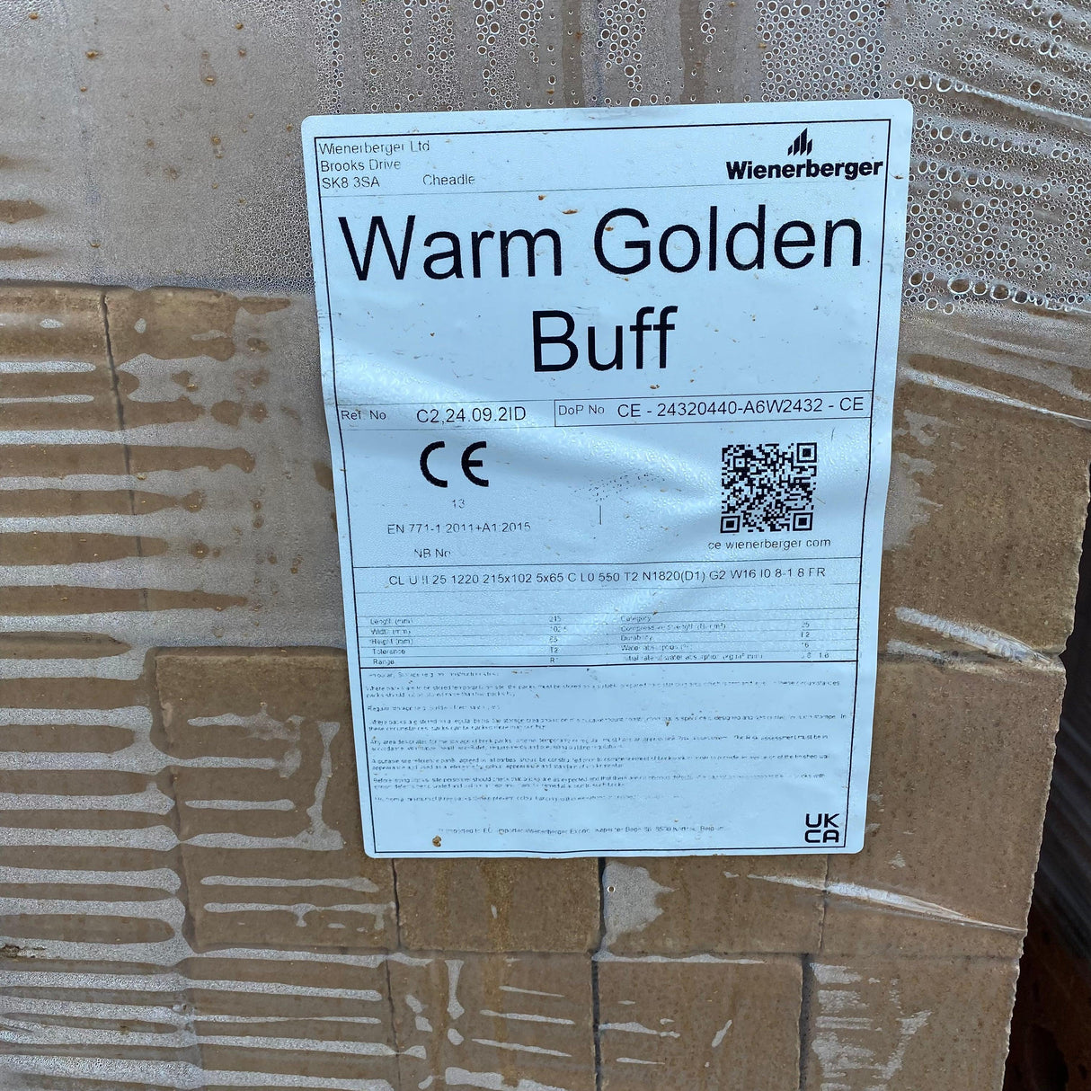 Wienerberger Warm Golden Buff Facing Brick - Reclaimed Brick Company